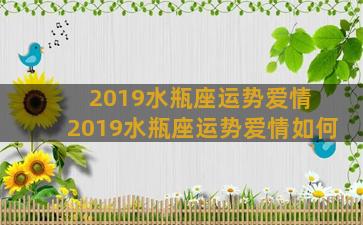 2019水瓶座运势爱情 2019水瓶座运势爱情如何